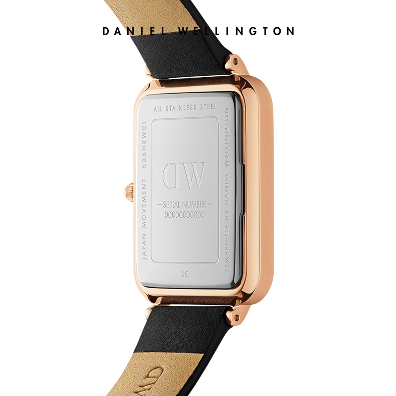 dw男quadro系列复古皮质大方手表 danielwellington欧美腕表