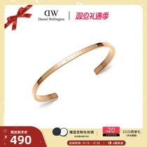 (Christmas present) DW bracelet CLASSIC LETTER Opening Couple Hand Rings Rose Gold Bracelets