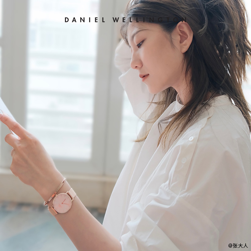 dw女petite系列珠光贝母盘手镯女表 danielwellington欧美腕表