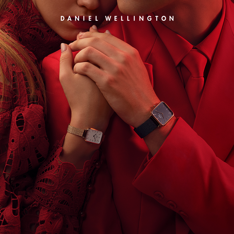 dw情侣quadro系列复古方盘男女对表 danielwellington欧美腕表