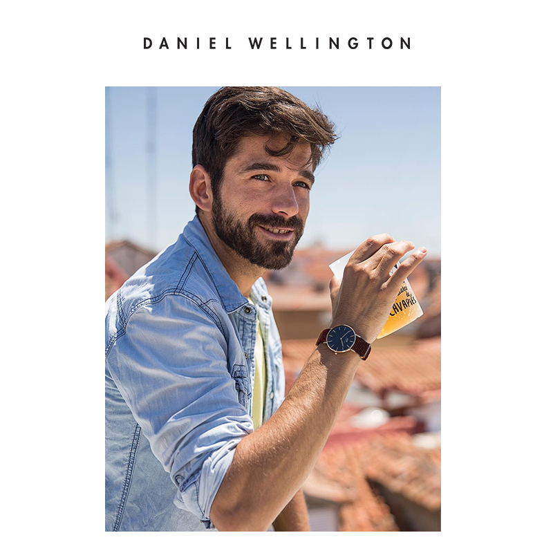 Danielwellington 丹尼尔惠灵顿dw手表男 40mm织纹男士表正品