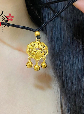 抖音同款越南沙金福字铃铛锁包吊