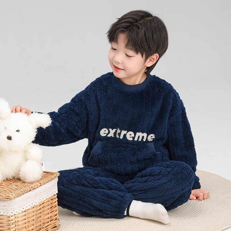 法兰绒冬季男孩冬季睡衣套装珊瑚绒儿童睡衣保暖男童中大童家居服,淘宝优惠券,粉丝福利购,淘宝优惠卷