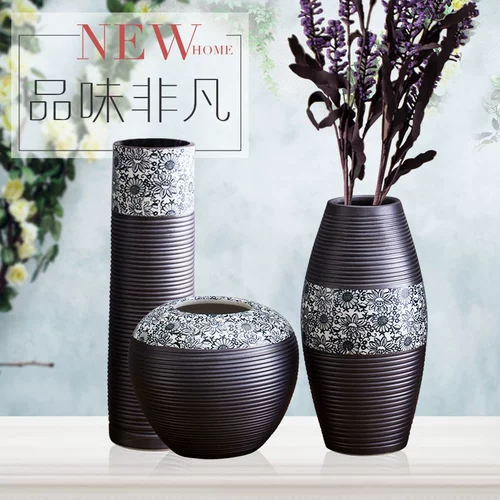 Современная глина для гостиной, керамический комплект, декор, простой и элегантный дизайн, 3 предмета, китайский стиль