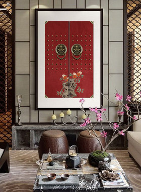 新中式装饰画入户客厅壁画玄关