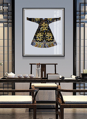 新中式古代禅意样板房客厅装饰画