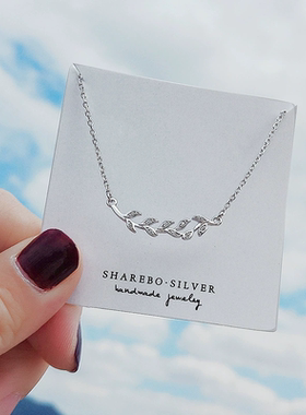 2023年新款森系清新橄榄枝项链