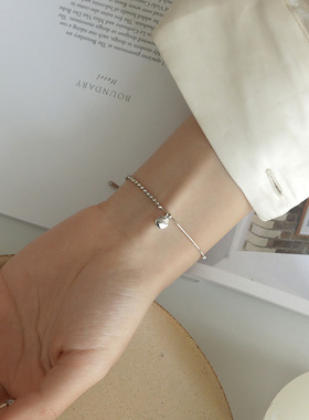 lucky玫瑰金ins小众设计幸运手链