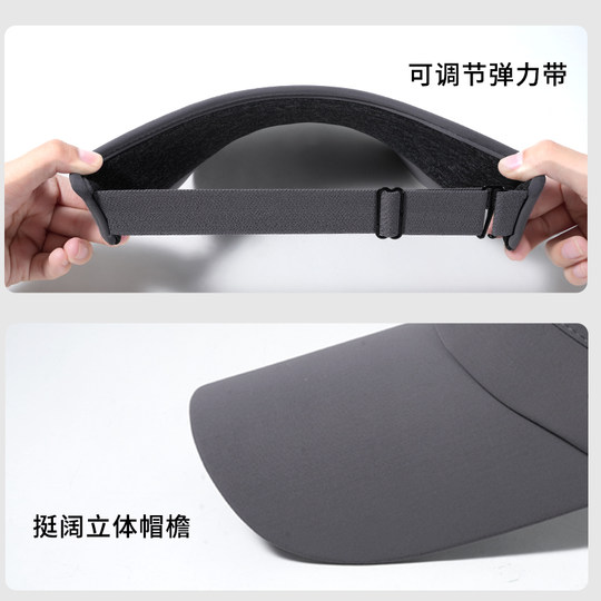 Visera superior hueca con protección solar UPF50+ para hombre