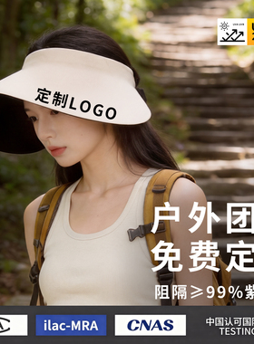 大帽檐空顶帽定制logo印字防晒帽