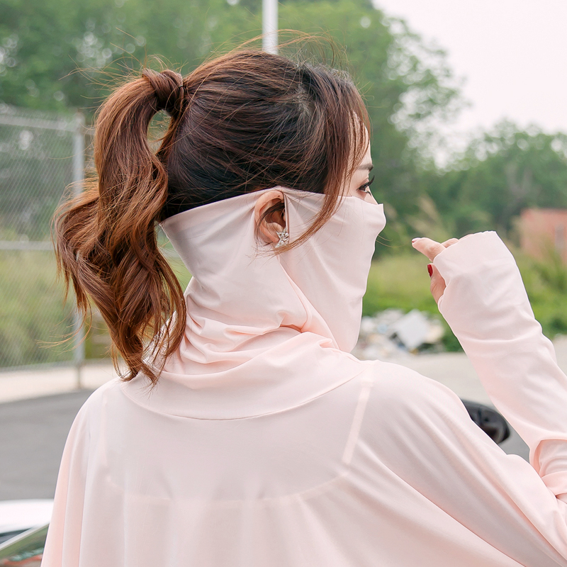型公馆服饰旗舰店户外衣女士披肩斗篷披风开车神器夏季女薄款遮脸围脖练车透气轻薄2