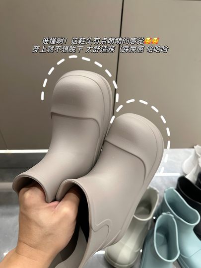Positive! Same as 360! Korean Zhang Yuanying rain boots, good-looking, lightweight, soft and non-slip all-in-one EVA fashionable rain boots for women