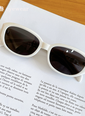 时髦ins棕咖色猫眼玳瑁墨镜女高清尼龙镜片防紫外线偏光太阳镜女