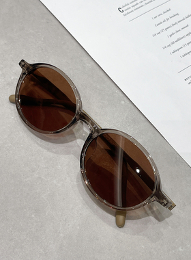 日式小众小圆形偏光太阳眼镜男女
