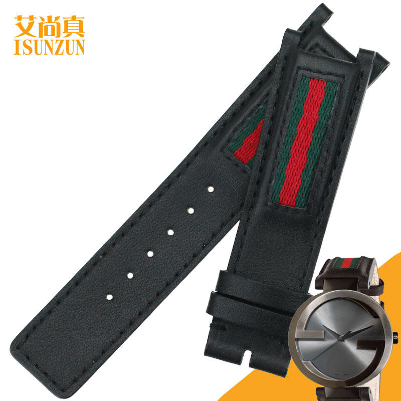 艾尚真古驰ya133206真皮男款手表带 艾尚真配件