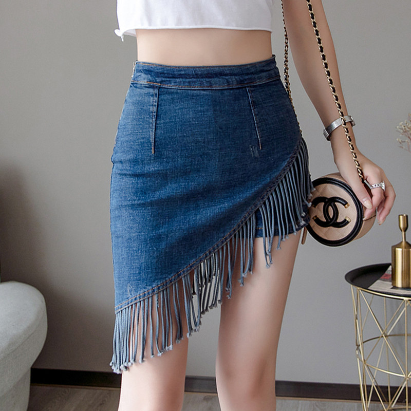 2020新款春夏气质显瘦流苏牛仔裙 lk2003半身裙