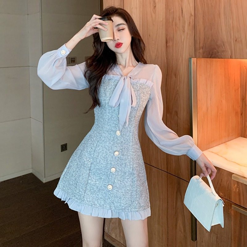 小香风轻奢2022早春新款法式连衣裙 lk2003连衣裙