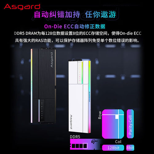 Asgard/阿斯加特16Gx2条 DDR5 6800台式机内存条 RGB灯条女武神II-图3