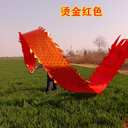 广场舞健身龙舞龙运动飞龙甩龙飘带彩带龙头单人舞龙甩龙龙布道具 - 图3