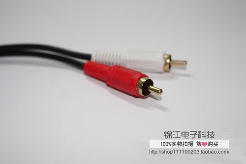 镀金双6.35转2RCA连接线 双6.5/6.3转双莲花  信号线 音频线 - 图3