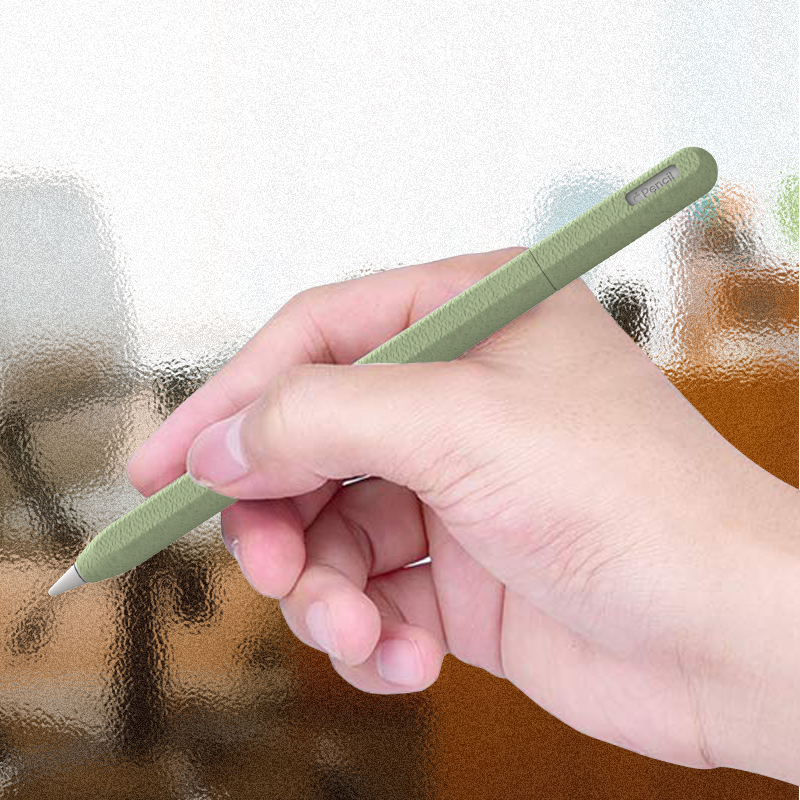 适用苹果ApplePencil笔套简约皮纹纯色一代2二代iPencil保护套apple超薄pencil硅胶iPad笔尖套防摔iPadPencil - 图3