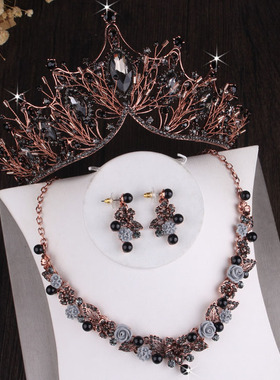 新娘饰品手工水晶欧式项链耳环