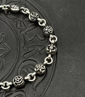 新做旧泰银手链男潮特色简约潮流个性环环相扣六元素手链生日礼物