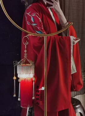 吾为卿狂之汉服配饰绛纱灯云纹直