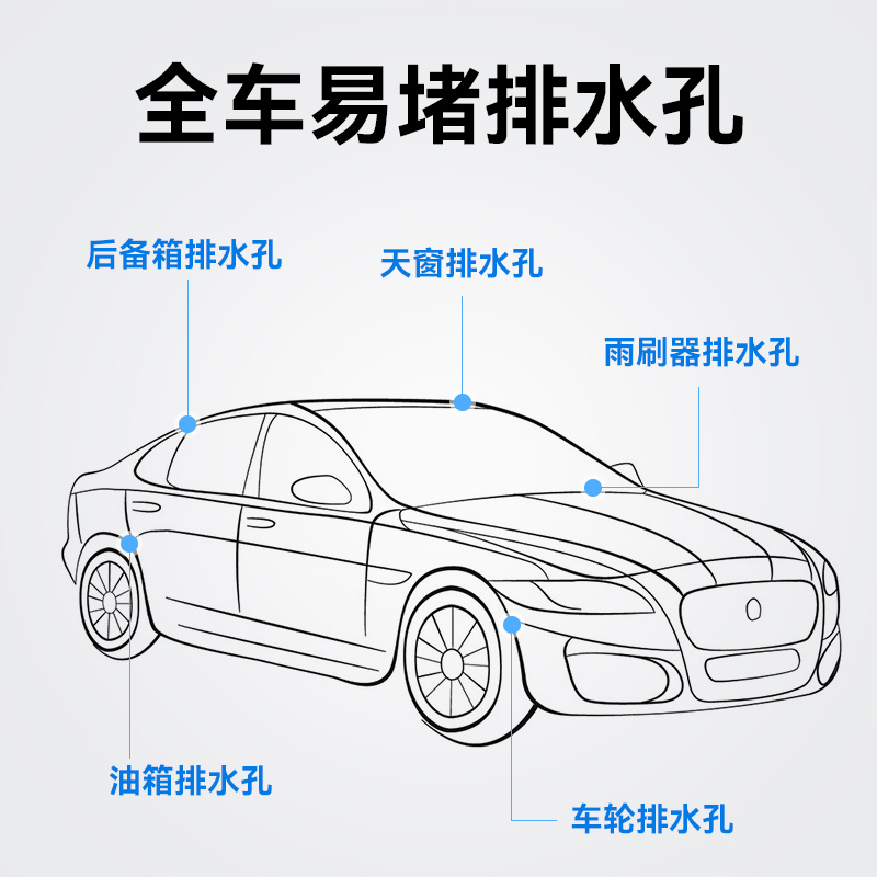 汽车天窗排水孔疏通器通车门排水口管道神器堵漏疏通清理刷子工具 - 图0