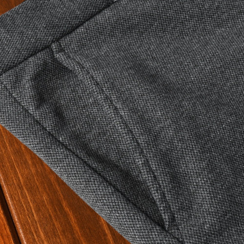 欧洲站汤米 Mingu Tommy男士冬季厚款奢华羊毛呢免烫直筒休闲裤子 - 图1