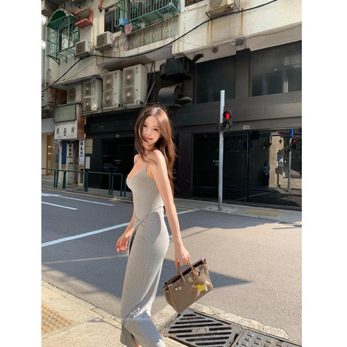 暴走高仙女175高个子加长扭结吊带连衣裙女2026夏新款小众180长裙 - 图3