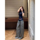 Runaway Tall Fairy 175 ສູງ 175 ສູງ navy striped ຂາກ້ວາງຂອງແມ່ຍິງ 2026 ລະດູໃບໄມ້ປົ່ງແລະ summer ກາງເກງຂາຍາວແອວສູງແບບປົກກະຕິ