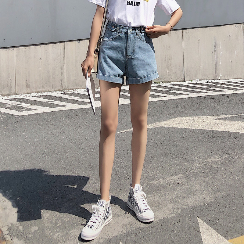 高腰牛仔2020夏季新款韩版宽松短裤 杜凡尔顿牛仔裤
