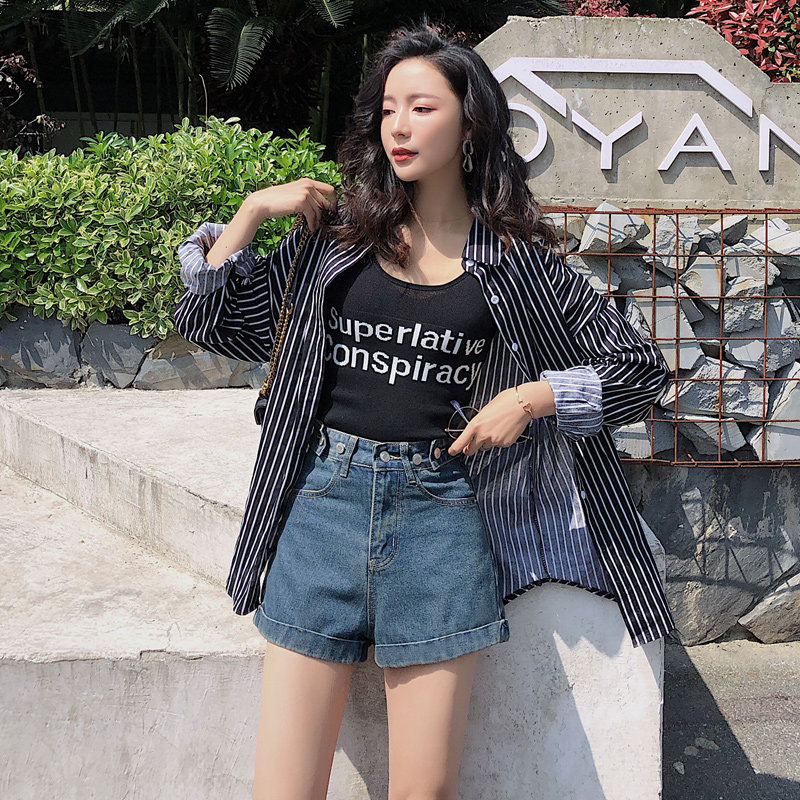 高腰牛仔2020夏季新款韩版宽松短裤 杜凡尔顿牛仔裤