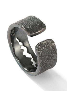 做旧情侣开口食指环简约