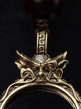 九股做旧可转动个性金刚杵吊坠