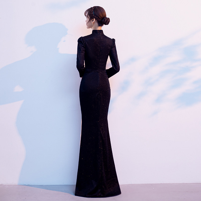 晚礼服裙女2021新款爆款宴会旗袍 金典新娘礼服/晚装