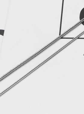 s925纯银手工编织麻绳泰银项链