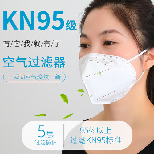 现货KN95防尘口罩工业粉尘灰口鼻面透气打磨装修防护面具霾一次性 - 图1