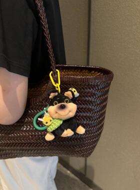 日本PARCO DOLL夏日蜜蜂柴犬挂件包包挂饰小狗公仔钥匙扣礼物女生