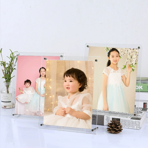 Упрощенная акриловая фотомама -рама кристаллическое свинг -ход седьмой A3A4 Picture Prage Персонализированная творческая каркавая рама плаката подвесная стена