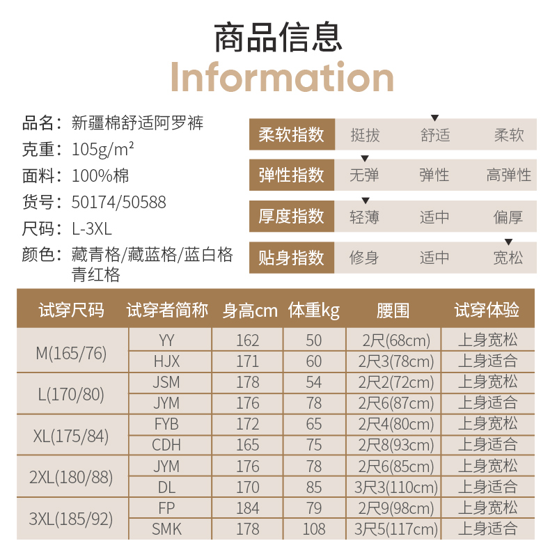 三枪新疆棉纯棉阿罗裤男士平角裤宽松睡裤家居短裤四角内裤 4条装 - 图3