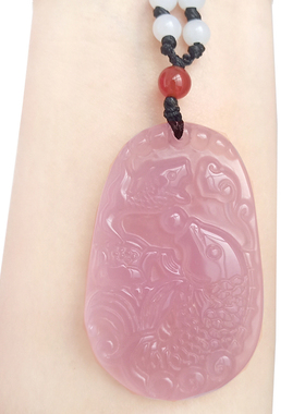 秦玉人家粉晶玛瑙男女款芙蓉玉