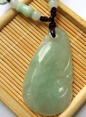 冰种翡翠老坑玉石挂件带证书吊坠