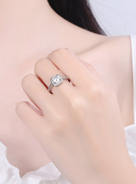 女款戒指小方糖方包活口可调节银女戒节约高级感求婚戒情人节礼物