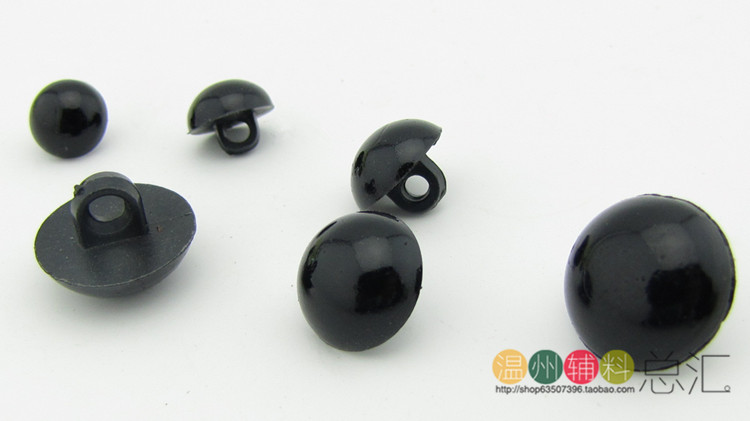 熊猫 小熊 阿狸动物眼睛纽扣 黑色DIY手工扣子专卖 尺寸齐全 - 图0