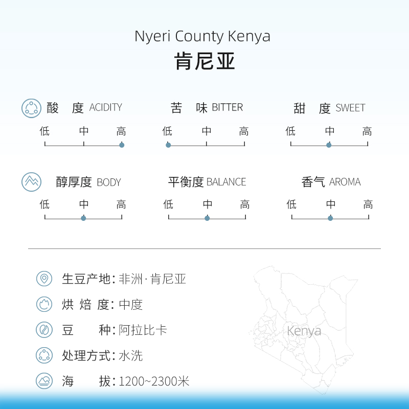 肯尼亚AA 水洗单品豆手冲咖啡青苹果香气227G本真咖啡精品咖啡豆
