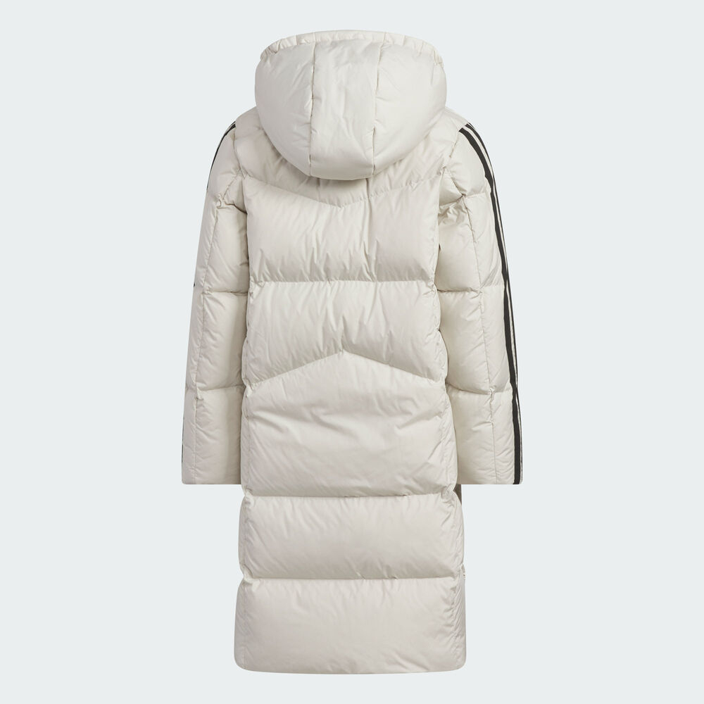 adidas阿迪达斯女大童运动休闲保暖长款连帽羽绒服外套KB5094 - 图0