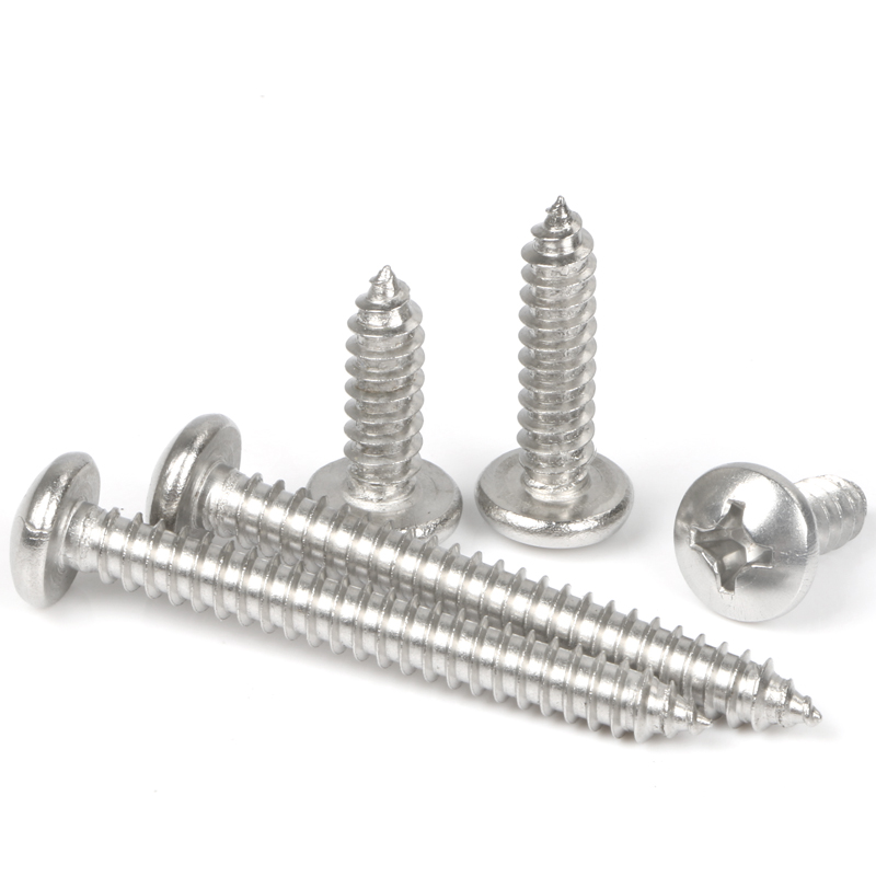 304不锈钢自攻螺丝十字圆头螺丝扁圆头螺钉木螺丝钉M1M2M3M4M6-M8 - 图2