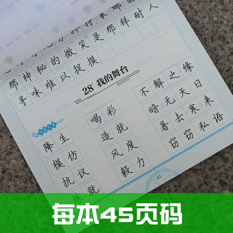 一笔好字 正版小学生练字帖同步人教版 罗扬字帖 语文写字课课练人教版六年级上册楷书字帖 钢笔中性笔硬笔书法练字本有临摹纸的